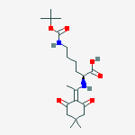 N6-(叔丁氧羰基)-N2-(1-(4,4-二甲基-2,6-二氧代环己叉基)乙基)-L-赖氨酸结构式