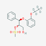 (2RS,3RS)-3-(2-ETHOXY-D5-PHENOXY)-2-MESYLOXY-3-PHENYL-1-PROPANOL结构式