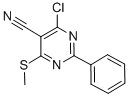 Structure of 4-CHLORO-6-(METHYLTHIO)-2-PHENYLPYRIMIDINE-5-CARBONITRILE