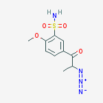 Structure of 2-AZIDO-1-(4'-METHOXY-3'-SULFONAMIDOPHENYL)-1-PROPANONE