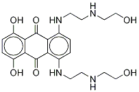Structure of 1,4-dihydroxy-5,8-bis[2-[(1,1,2,2-tetradeuterio-2-hydroxyethyl)amino]ethylamino]anthracene-9,10-dione