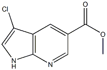 3-Chloro-7-azaindole-5-carboxylic acid methyl ester结构式