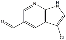 3-Chloro-7-azaindole-5-carbaldehyde结构式