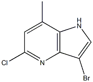 Chemical structure of 3-Bromo-5-chloro-7-methyl-4-azaindole