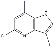 5-Chloro-3-iodo-7-methyl-4-azaindole结构式