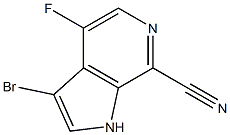 3-BroMo-7-cyano-4-fluoro-6-azaindole结构式