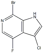 7-Bromo-3-chloro-4-fluoro-6-azaindole结构式