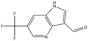 Structure of 6-(trifluoromethyl)-1H-pyrrolo[3,2-b]pyridine-3-carbaldehyde