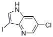 Chemical structure of 6-chloro-3-iodo-1H-pyrrolo[3,2-b]pyridine