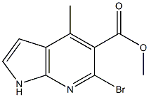 6-Bromo-4-methyl-7-azaindole-5-carboxylic acid methyl ester结构式