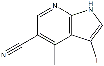 5-Cyano-3-iodo-4-methyl-7-azaindole结构式