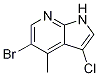 Structure of 1H-Pyrrolo[2,3-b]pyridine, 5-broMo-3-chloro-4-Methyl-