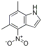 Structure of 5,7-DiMethyl-4-nitro indole
