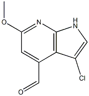 3-Chloro-6-methoxy-7-azaindole-4-carbaldehyde结构式