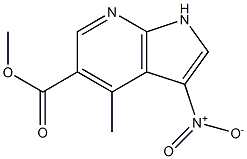 4-Methyl-3-nitro-7-azaindole-5-carboxylic acid methyl ester结构式