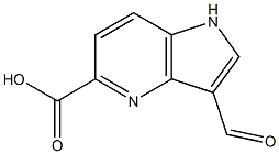 3-醛基-4-氮杂-吲哚-5-羧酸结构式