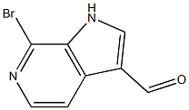 Structure of 7-Bromo-1H-pyrrolo[2,3-c]pyridine-3-carbaldehyde
