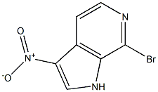 Chemical structure of 7-Bromo-3-nitro-6-azaindole