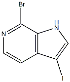 7-Bromo-3-iodo-6-azaindole结构式