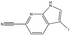 6-Cyano-3-iodo-7-azaindole结构式
