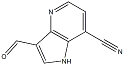 3-Formyl-1H-pyrrolo[3,2-b]pyridine-7-carbonitrile结构式