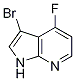 3-Bromo-4-fluoro-1H-pyrrolo[2,3-b]pyridine结构式