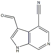 4-Cyano-6-azaindole-3-carbaldehyde结构式