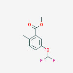 methyl 5-（difluoromethoxy)-2-methylbenzoate结构式