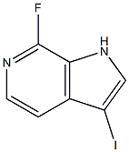 Chemical structure of 7-Fluoro-3-iodo-6-azaindole