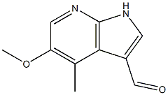 4-Methyl-5-methoxy-7-azaindole-3-carbaldehyde结构式