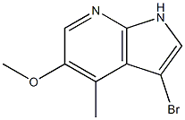 3-Bromo-5-methoxy-4-methyl-7-azaindole结构式