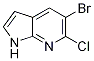 Structure of 1H-Pyrrolo[2,3-b]pyridine, 5-broMo-6-chloro-