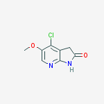 4-chloro-5-methoxy-1,3-dihydropyrrolo[2,3-b]pyridin-2-one结构式