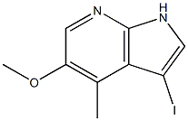 Chemical structure of 3-Iodo-5-Methoxy-4-Methyl-7-azaindole