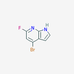 4-bromo-6-fluoro-1h-pyrrolo[2,3-b]pyridine结构式