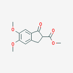 1H-Indene-2-carboxylic acid, 2,3-dihydro-5,6-dimethoxy-1-oxo-, methylester结构式