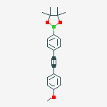 2-[4-(4-METHOXY-PHENYLETHYNYL)-PHENYL]-4,4,5,5-TETRAMETHYL-[1,3,2]DIOXABOROLANE结构式