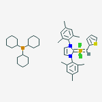 Structure of [1,3-bis(2,4,6-trimethylphenyl)imidazol-2-ylidene]-dichloro-(thiophen-2-ylmethylidene)ruthenium,tricyclohexylphosphane