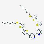 Structure of 2,2'-Bipyridine, 4,4'-bis[5'-(hexylthio)[2,2'-bithiophen]-5-yl]-