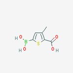 Structure of 5-borono-3-methylthiophene-2-carboxylic acid