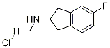 5-Fluoro-N-methyl-2,3-dihydro-1H-inden-2-amine hydrochloride结构式