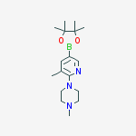 5-METHYL-6-(4-METHYLPIPERAZIN-1-YL)PYRIDINE-3-BORONIC ACID PINACOL ESTER结构式