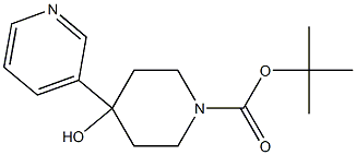 1-Boc-4-hydroxy-4-(3-pyridinyl)-piperidine结构式
