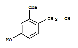 Structure of 4-(Hydroxymethyl)-3-methoxyphenol