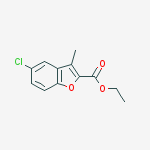 2-Benzofurancarboxylic acid, 5-chloro-3-methyl-, ethyl ester结构式