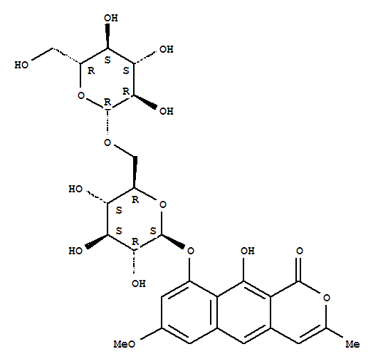 Structure of 9-[(6-O-β-D-Glucopyranosyl-β-D-glucopyranosyl)oxy]-10-hydroxy-3-methyl-1H-naphtho[2,3-c]pyran-1-one