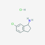 6-Chloro-2,3-dihydro-1H-inden-1-amine hydrochloride结构式