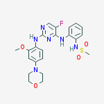 Structure of N-(2-(2-(2-METHOXY-4-MORPHOLINOPHENYLAMINO)-5-FLUOROPYRIMIDIN-4-YLAMINO)PHENYL)METHANESULFONAMIDE