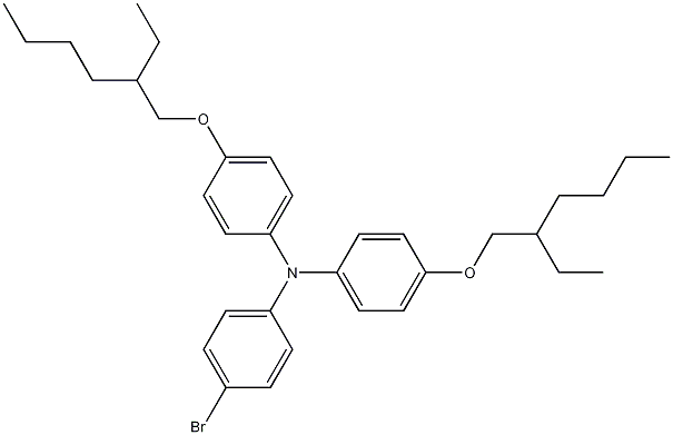 Structure of 4-bromo-N,N-bis[4-[(2-ethylhexyl)oxy]phenyl]- Benzenamine