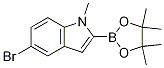 5-Bromo-1-methyl-2-(4,4,5,5-tetramethyl-1,3,2-dioxaborolan-2-yl)-1h-indole结构式